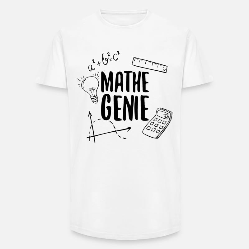 Math genius mathematics genius arithmetic math - Long Fit Men's T-Shirt - white