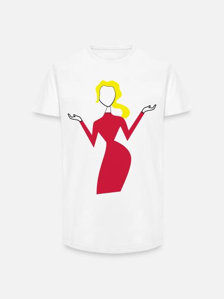 frau - Long Fit Männer T-Shirt - Weiß