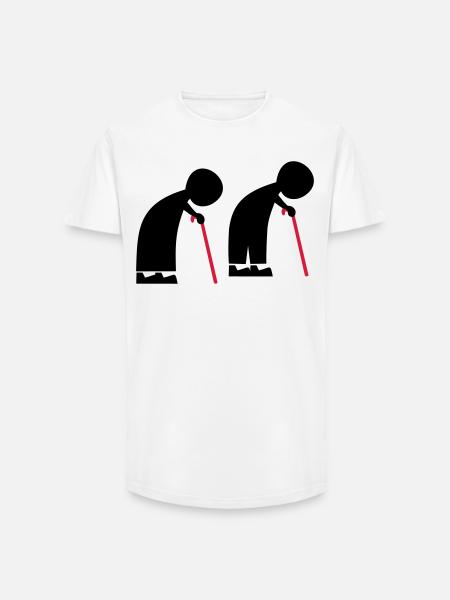 old people - Long Fit Men's T-Shirt - white