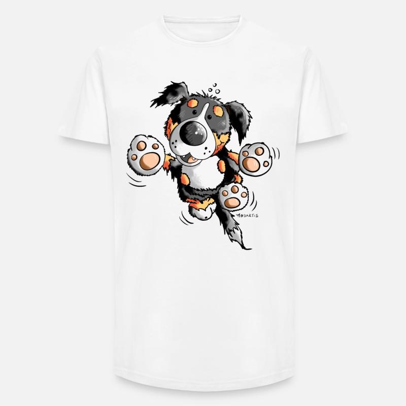 Brain der Berner Sennenhund - Long Fit Männer T-Shirt - Weiß