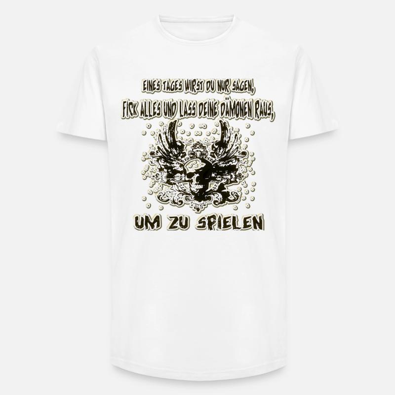 Dämon raus lassen - Long Fit Männer T-Shirt - Weiß