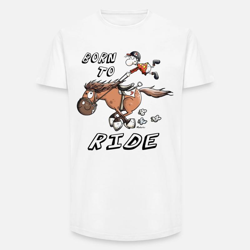 Born to Ride - Long Fit Männer T-Shirt - Weiß