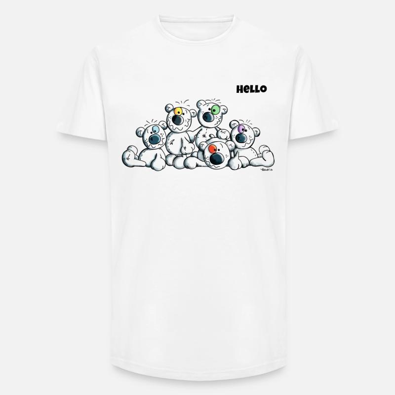 Hello Eisbären - Long Fit Männer T-Shirt - Weiß