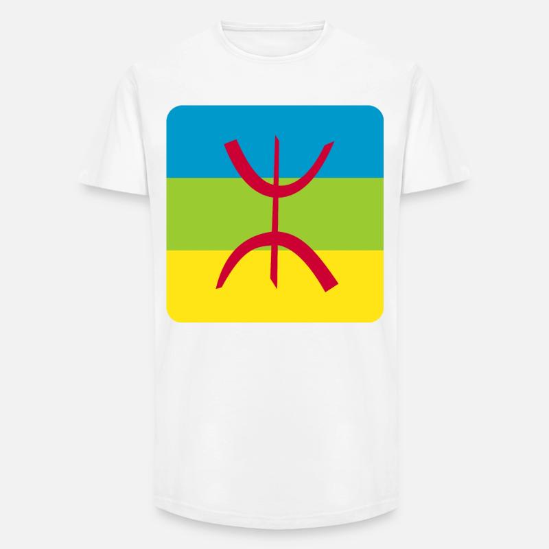 berber flagge aufkleber amazigh ref - Long Fit Männer T-Shirt - Weiß