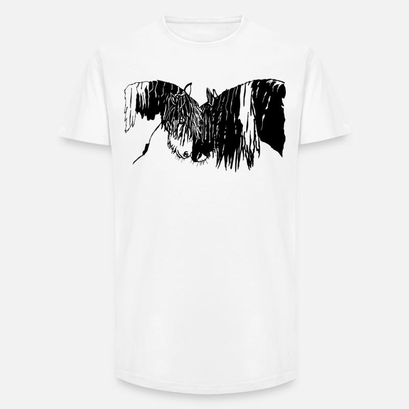 wunderschöne Tinker Reiten Pferde  - Long Fit Männer T-Shirt - Weiß