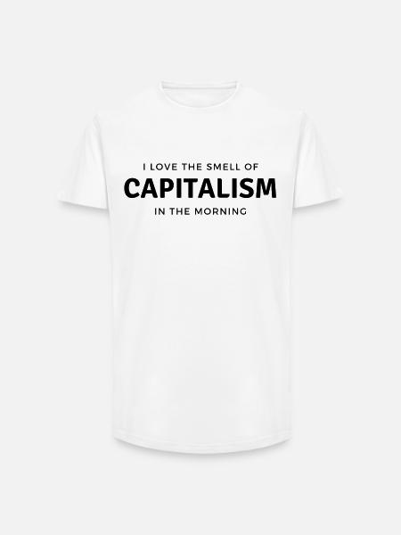 Investerare - Börsutdelning - T-shirt herr med lång passform - vit