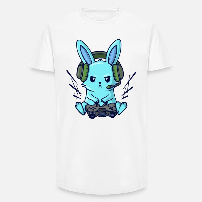 Gaming Controller Zocker Konsole Videogames - Long Fit Männer T-Shirt - Weiß