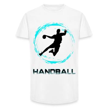 Handball - T-shirt coupe longue homme - blanc - Devant - AI Model Male 185 light (185cm)