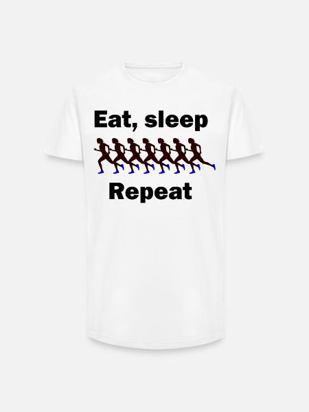 Runners and joggers - Long Fit Men's T-Shirt - white