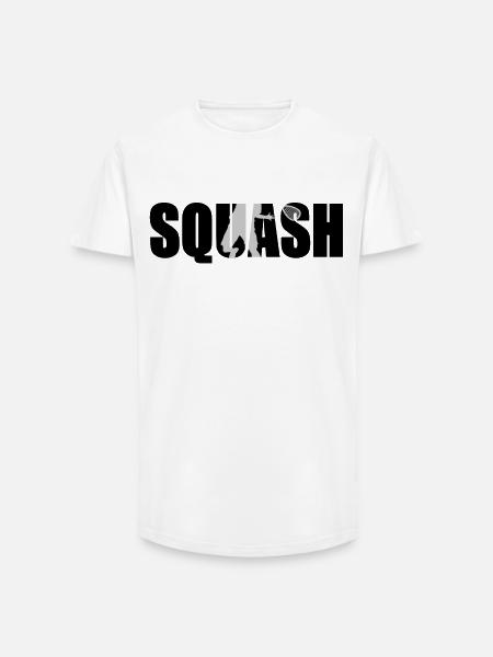 Squash - T-shirt coupe longue homme - blanc