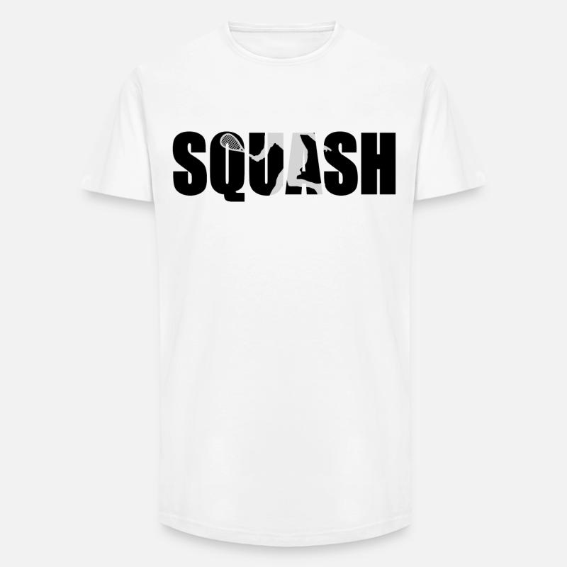Squash - Long Fit Männer T-Shirt - Weiß