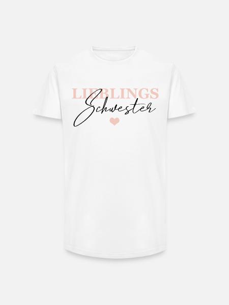 Lieblings Schwester - Long Fit Männer T-Shirt - Weiß