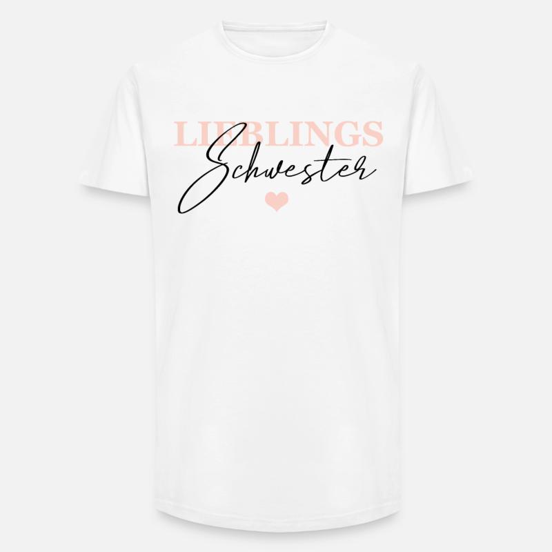 Lieblings Schwester - Long Fit Männer T-Shirt - Weiß