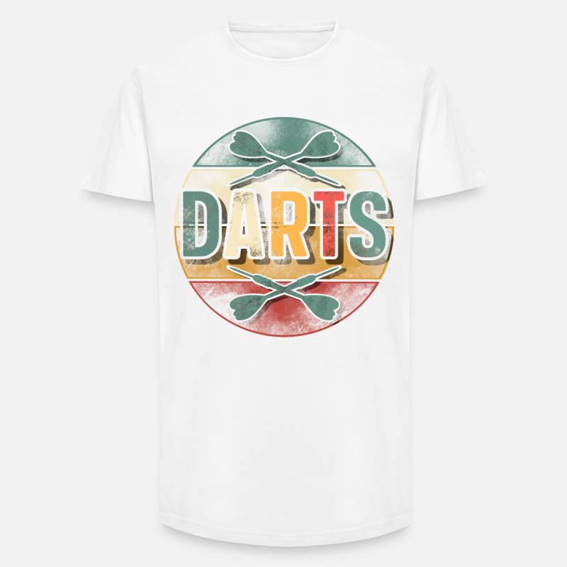 Darts Darten Dart - Long Fit Männer T-Shirt - Weiß