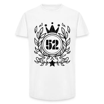 52 - Jahrgang Jahr Geburtsjahr 1952 - Long Fit Männer T-Shirt - Weiß - Vorne - AI Model Male 185 light (185cm)
