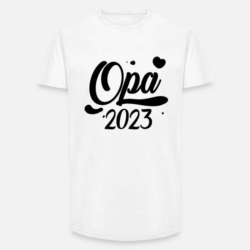 Opa 2023 loading - Long Fit Männer T-Shirt - Weiß