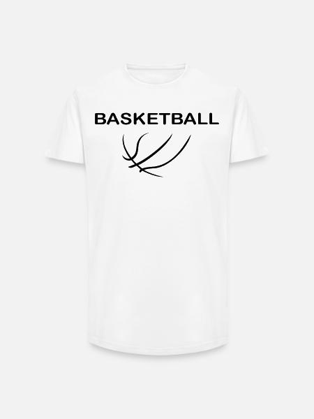 Basket-ball - T-shirt coupe longue homme - blanc