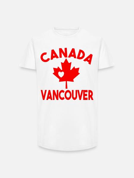 Kanada Vancouver - Long Fit Männer T-Shirt - Weiß