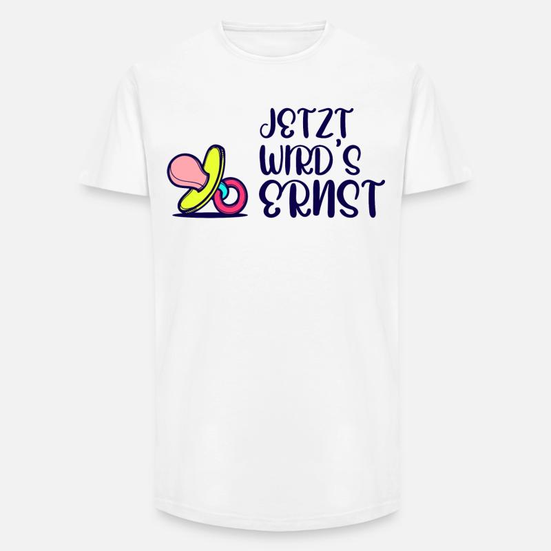 Elternschaft Eltern Geburt Statement Schwanger - Long Fit Männer T-Shirt - Weiß