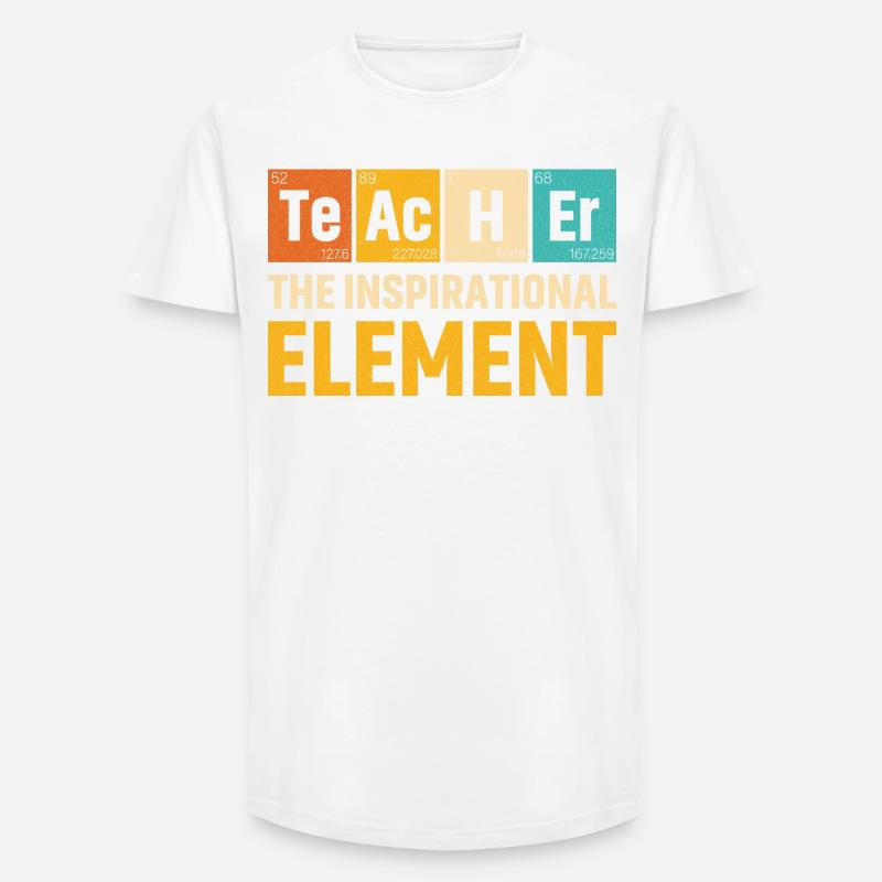 Lehrer Das inspirierende Element Lehrer - Long Fit Männer T-Shirt - Weiß