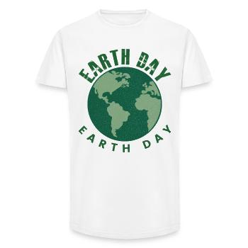 Earth Day Everyday Retro Environment - Long Fit Männer T-Shirt - Weiß - Vorne - AI Model Male 185 light (185cm)