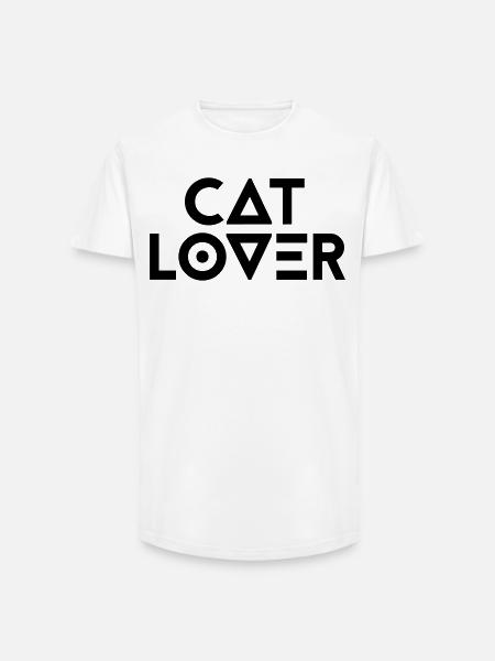 CATLOVER - Long Fit Men's T-Shirt - white