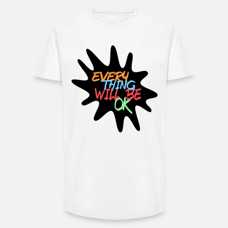Alles wird gut! Alles wird gut # - Long Fit Männer T-Shirt - Weiß
