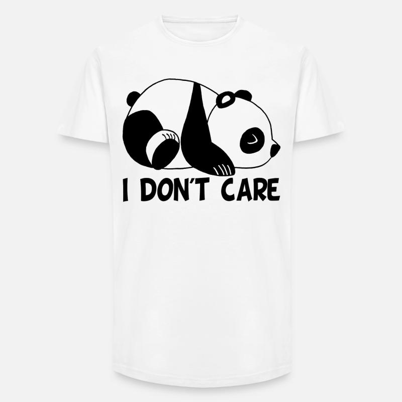 I don't care (Englisch) - Long Fit Männer T-Shirt - Weiß
