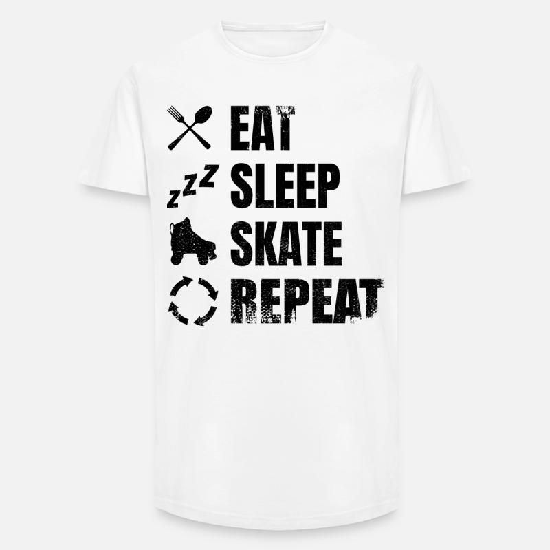 Rollschuhlaufen Routine - Long Fit Männer T-Shirt - Weiß