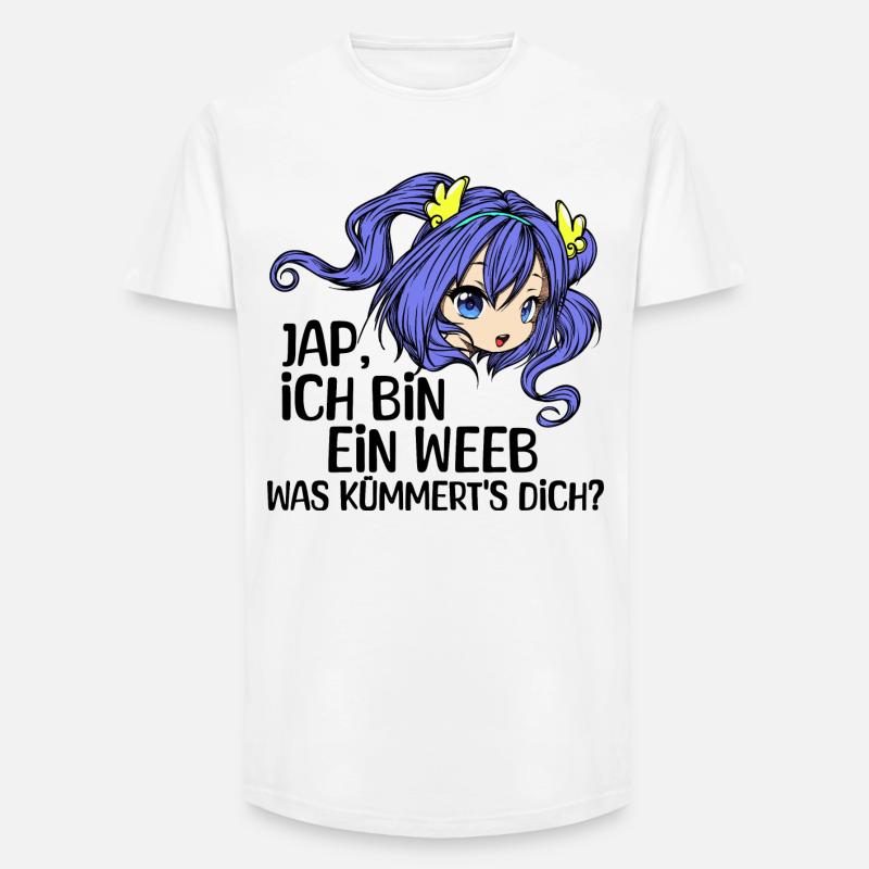 Comic Mädchen Anime Mangastyle Manga Statement - Long Fit Männer T-Shirt - Weiß