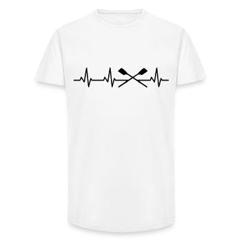 Rudder Heart Line - Long Fit Men's T-Shirt - white - Front - AI Model Male 185 light (185cm)