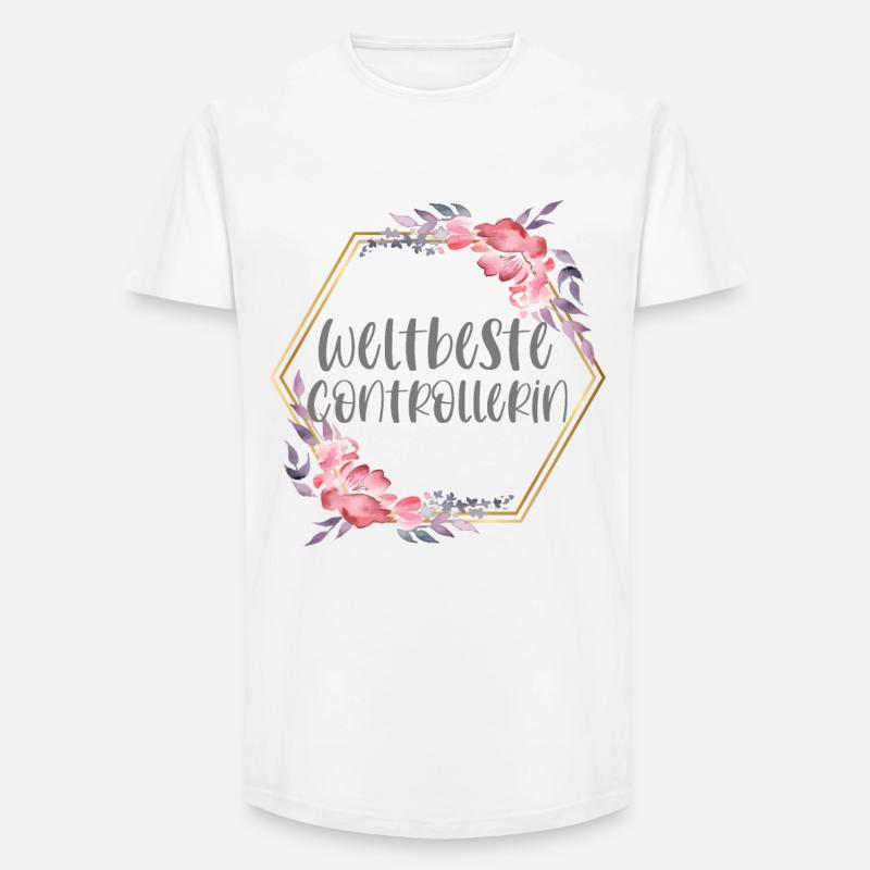 Controllerin Controlling Beruf Geschenk - Long Fit Männer T-Shirt - Weiß