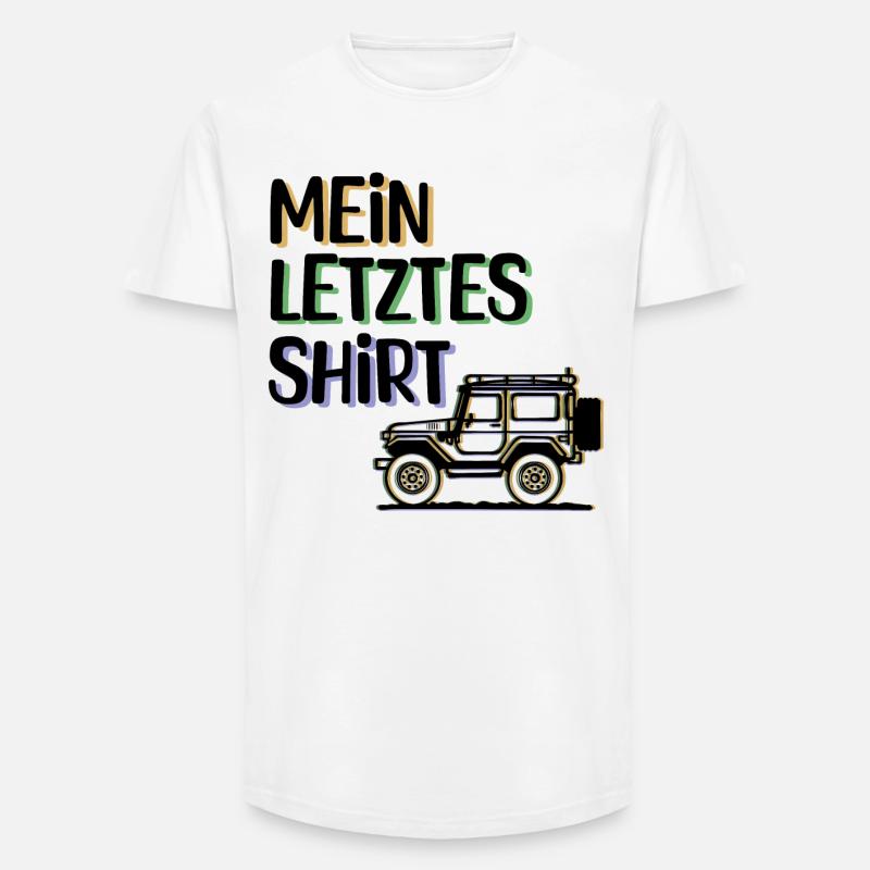 Wanderer Camping Statement Campingplatz Ferien - Long Fit Männer T-Shirt - Weiß