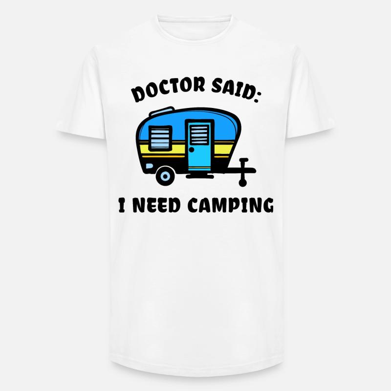 Camper Camping Wohnmobil Statement Wanderer - Long Fit Männer T-Shirt - Weiß