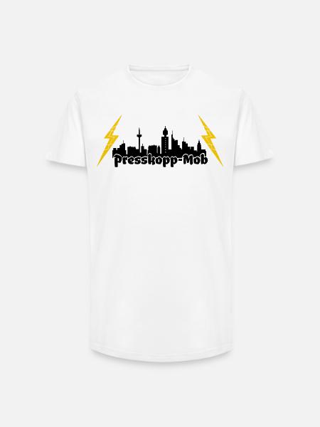 Presskopp Mob - ffm Skyline - Long Fit Männer T-Shirt - Weiß