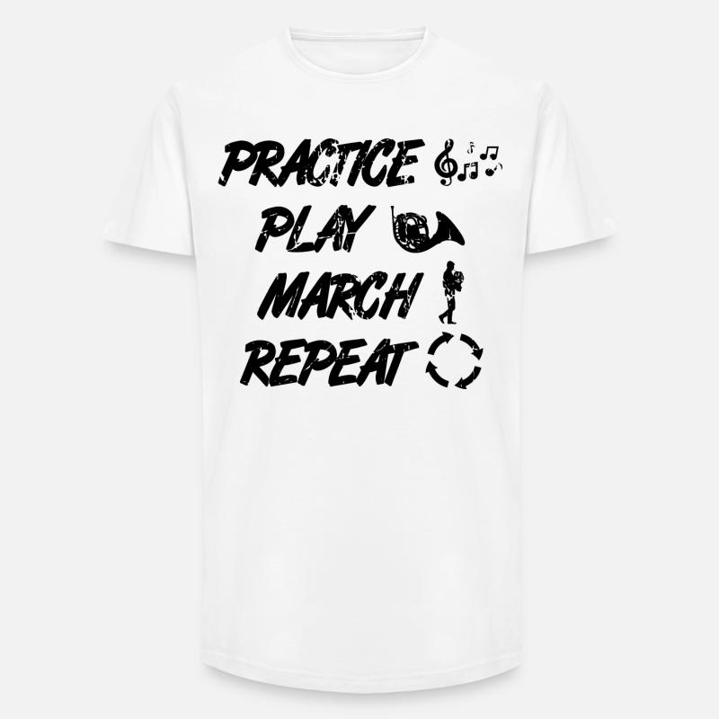 Waldhornist Routine - Long Fit Männer T-Shirt - Weiß