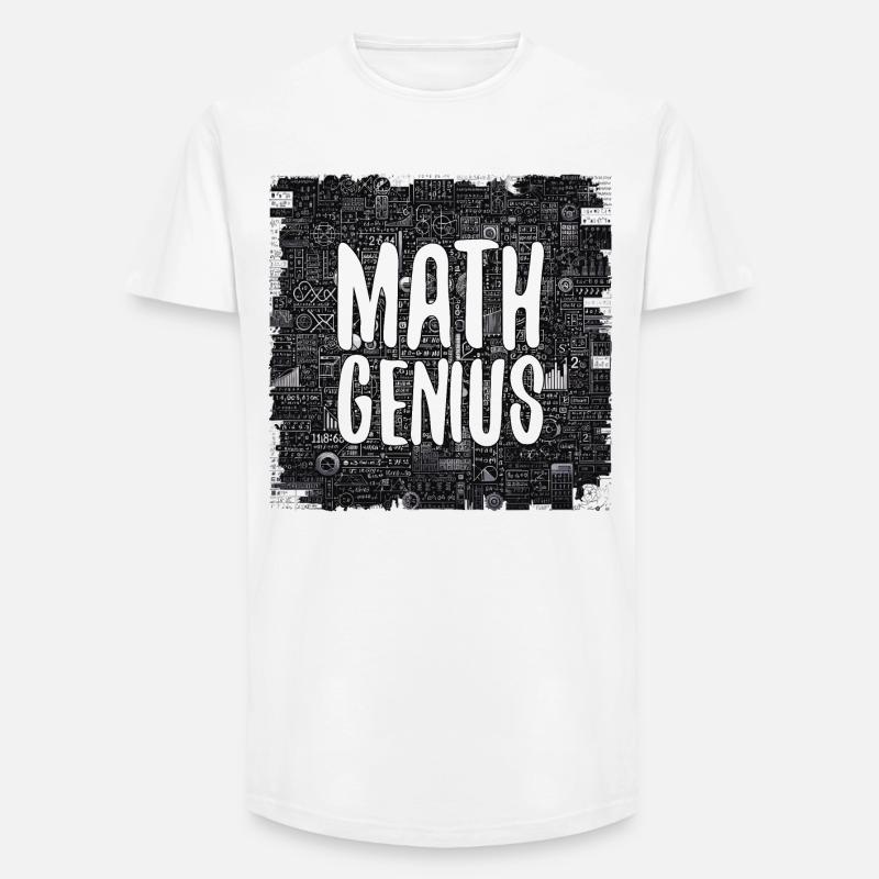 Math Genius Math Genius Math cadeau - T-shirt coupe longue homme - blanc