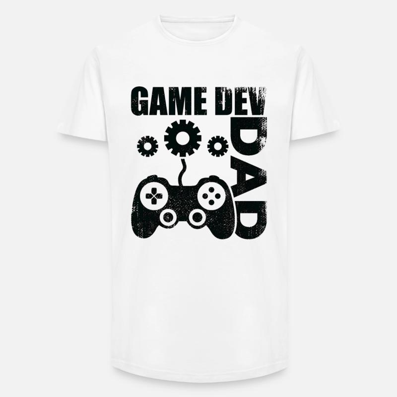 Game Dev Vater - Long Fit Männer T-Shirt - Weiß