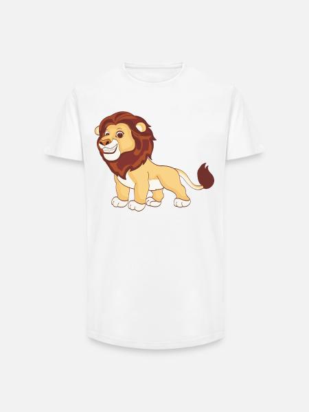 A magnificent lion - Long Fit Men's T-Shirt - white