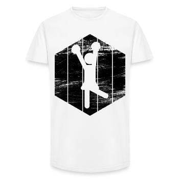 Figurines de pom-pom girl - T-shirt coupe longue homme - blanc - Devant - AI Model Male 185 light (185cm)