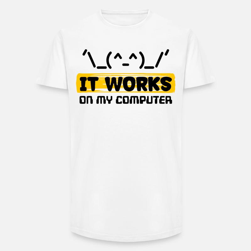 Coden Skripting Computerfreak Developer Statement - Long Fit Männer T-Shirt - Weiß