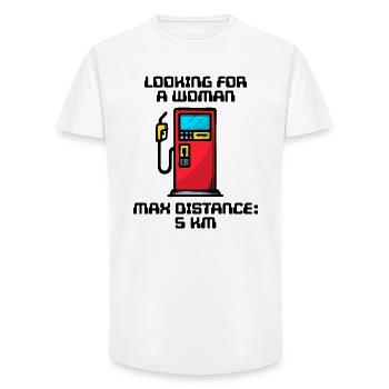 Electric Energy Refueling Statement Gas Station - Long Fit Men's T-Shirt - white - Front - AI Model Male 185 light (185cm)