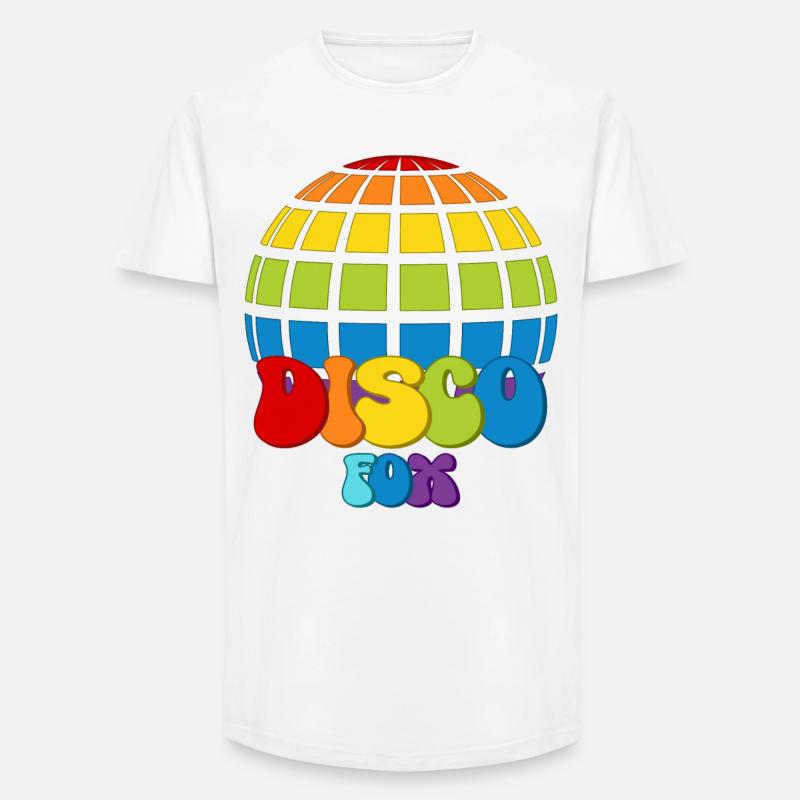 Disco Fox Discokugel Groovy Discothek Discofox - Long Fit Männer T-Shirt - Weiß