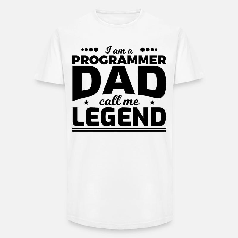 Programmierer Vater nenn mich Legende - Long Fit Männer T-Shirt - Weiß
