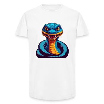 Anaconda Bunte Kawaii Cartoon Figur Clipart - Long Fit Männer T-Shirt - Weiß - Vorne - AI Model Male 185 light (185cm)