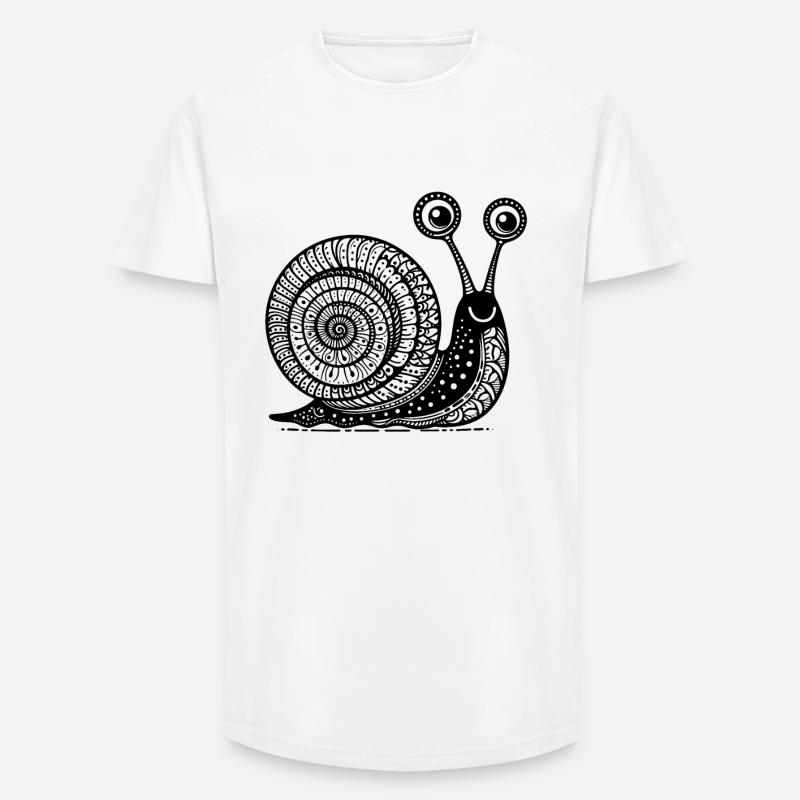 Snail's Pace: Langsame und stetige Zen-Kunst - Long Fit Männer T-Shirt - Weiß