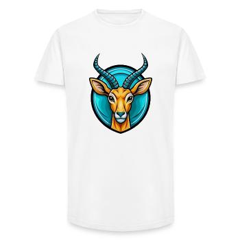 Impala Bunte Kawaii Cartoon Figur Clipart - Long Fit Männer T-Shirt - Weiß - Vorne - AI Model Male 185 light (185cm)