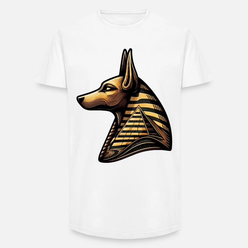 Anubis | Wächter der Gräber Ägypten - Long Fit Männer T-Shirt - Weiß