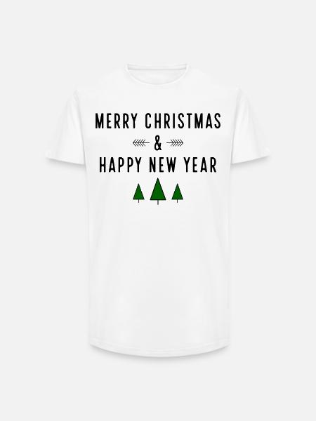 Merry Christmas - Long Fit Men's T-Shirt - white