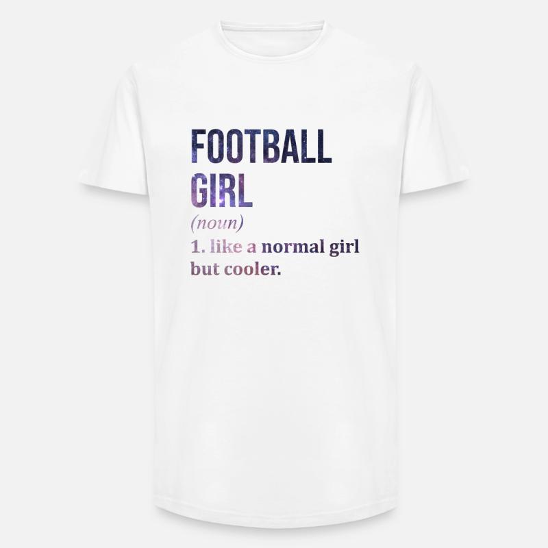 fotboll - T-shirt herr med lång passform - vit
